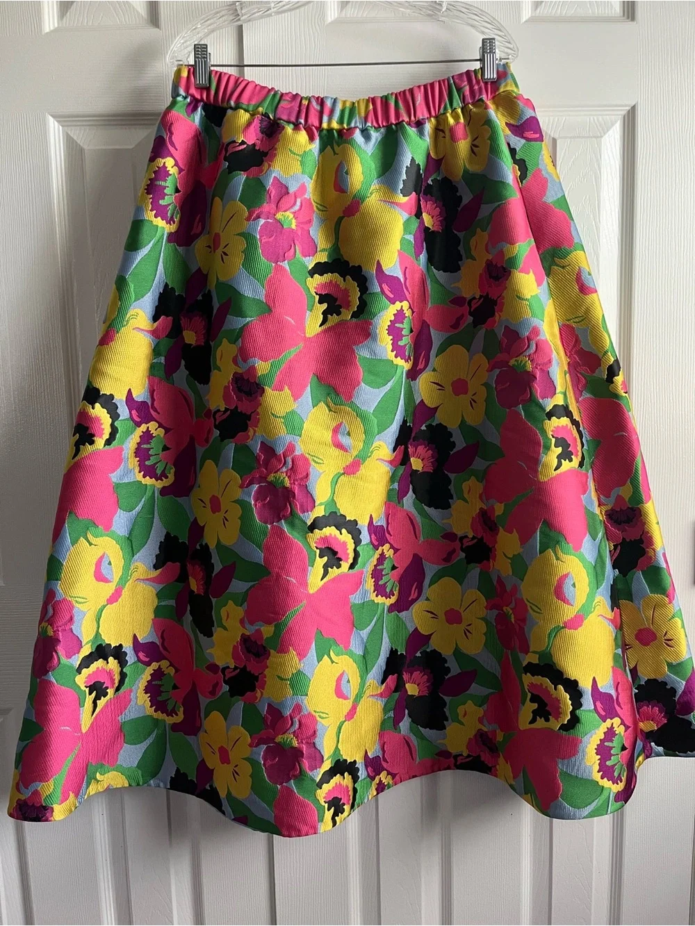 Kate Spade Orchid Bloom Skirt with Pockets Brocade Size XL